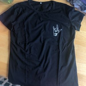 Shein black graphic tee